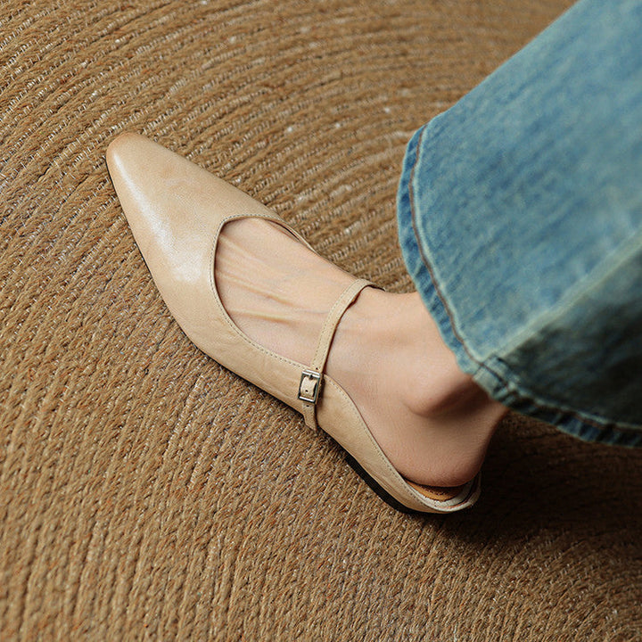NORTHLINE STUDIO | SLENDER STRAP SLINGBACK FLATS