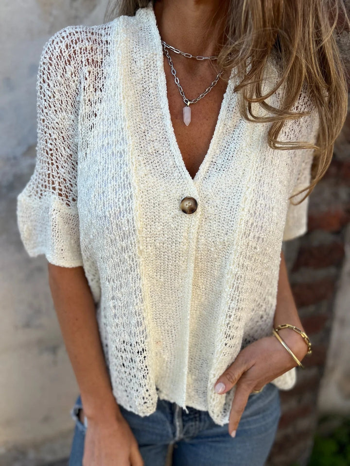 NORTHLINE STUDIO | LIGHTWEIGHT BUTTONED KNIT TOP