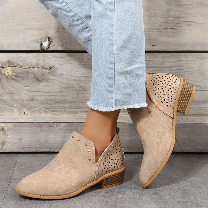 BELMONTE MILANO | LOW CUT PERFORATED ANKLE BOOT