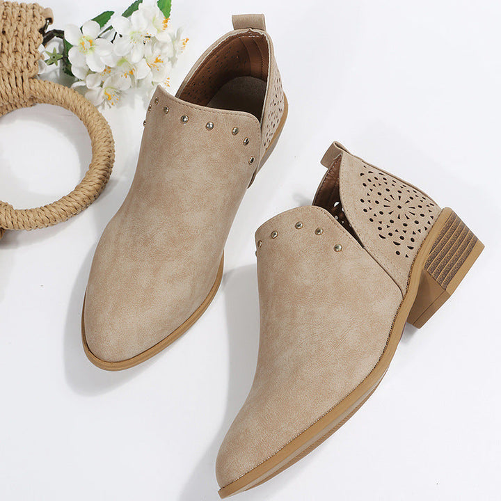 BELMONTE MILANO | LOW CUT PERFORATED ANKLE BOOT