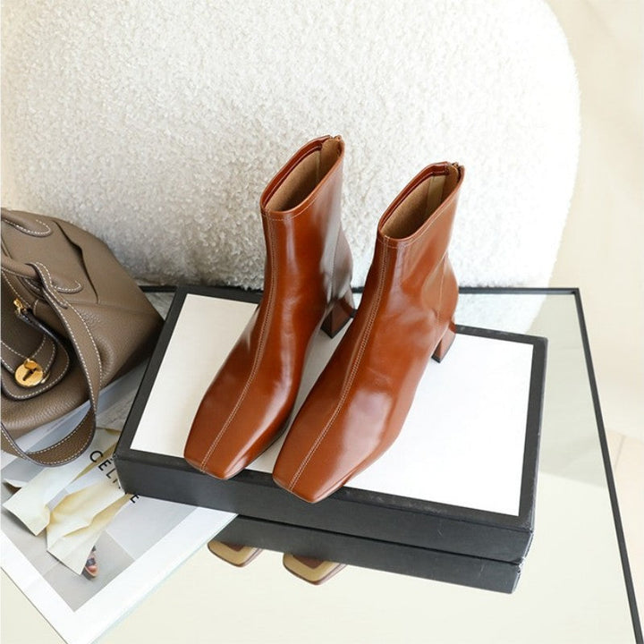 NORTHLINE STUDIO | CLASSIC BLOCK-HEEL ANKLE BOOTS