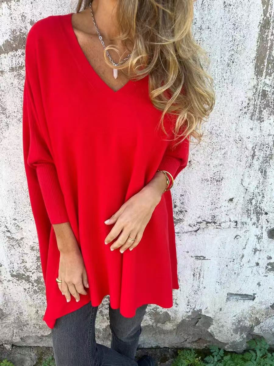 NORTHLINE STUDIO | Relaxed V-Neck Knit Tunic