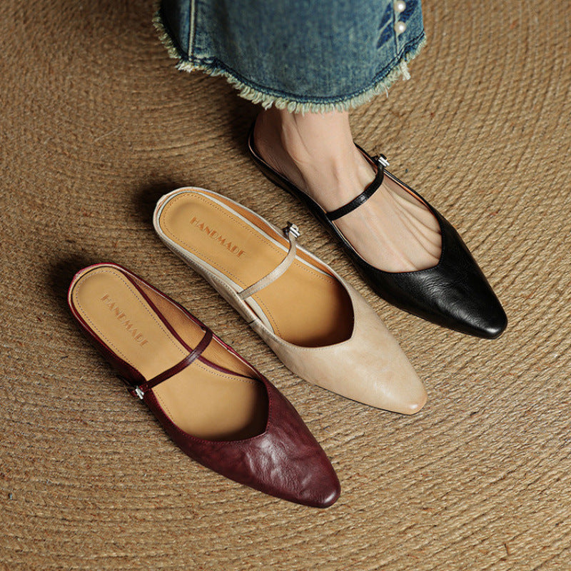 NORTHLINE STUDIO | SLENDER STRAP SLINGBACK FLATS