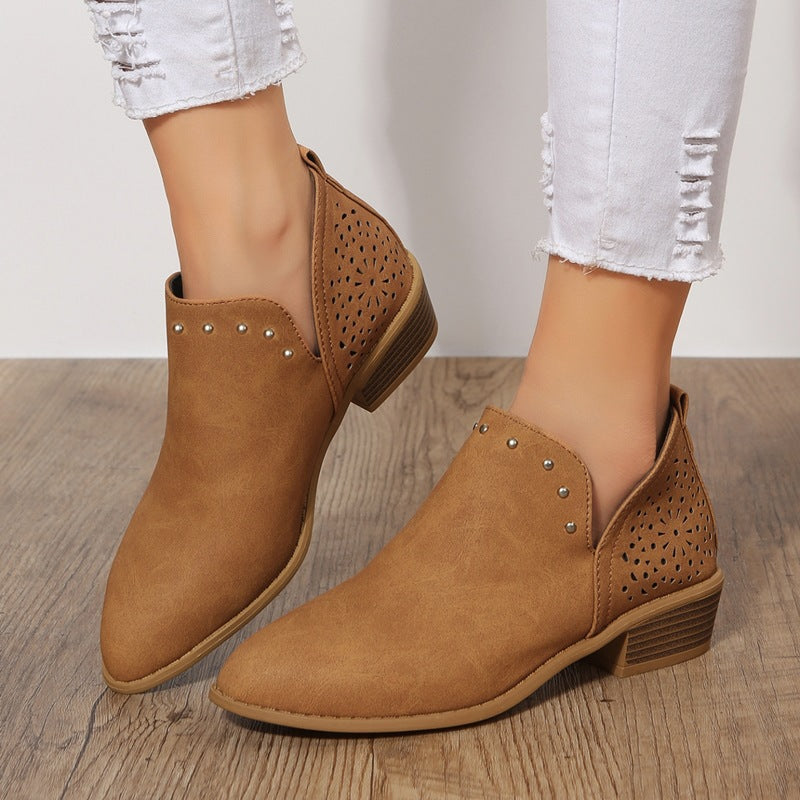 BELMONTE MILANO | LOW CUT PERFORATED ANKLE BOOT