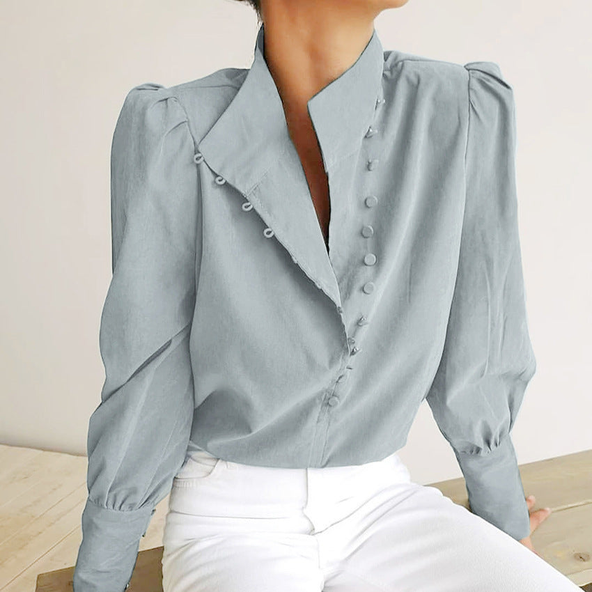 NORTHLINE STUDIO | STRUCTURED HIGH-NECK BLOUSE