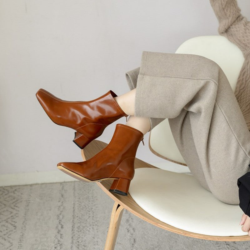 NORTHLINE STUDIO | CLASSIC BLOCK-HEEL ANKLE BOOTS