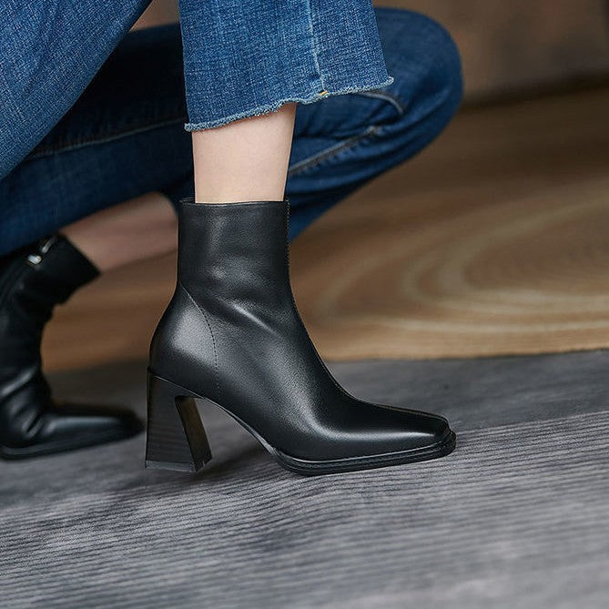 NORTHLINE STUDIO | ELEGANT BLOCK-HEEL ANKLE BOOTS