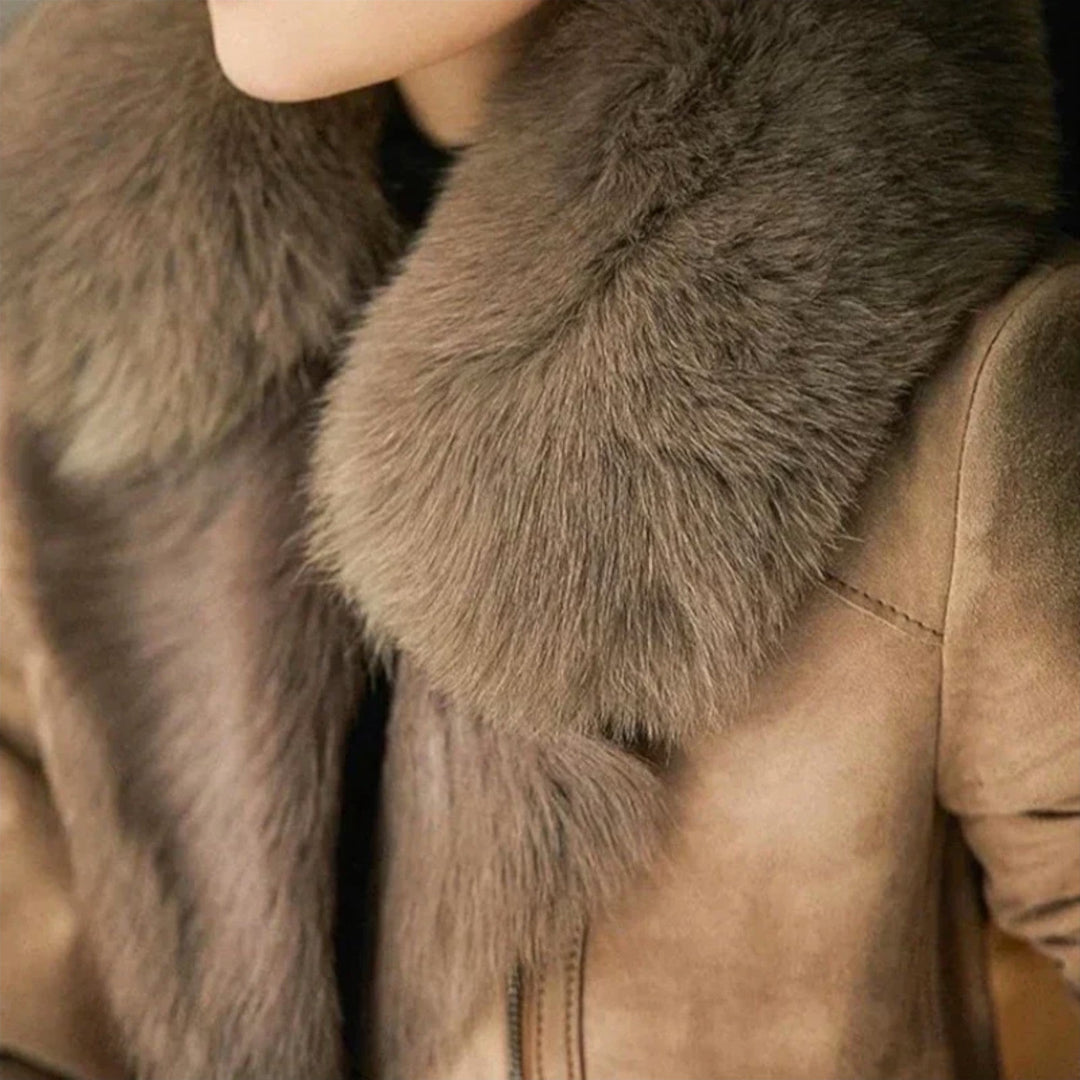 NORTHLINE STUDIO | Shearling Jacket with Fur Collar