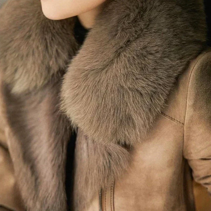 NORTHLINE STUDIO | Shearling Jacket with Fur Collar
