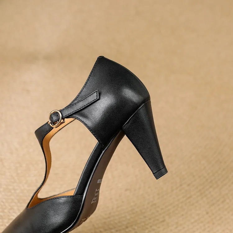 NORTHLINE STUDIO | T-STRAP POINTED HEELS