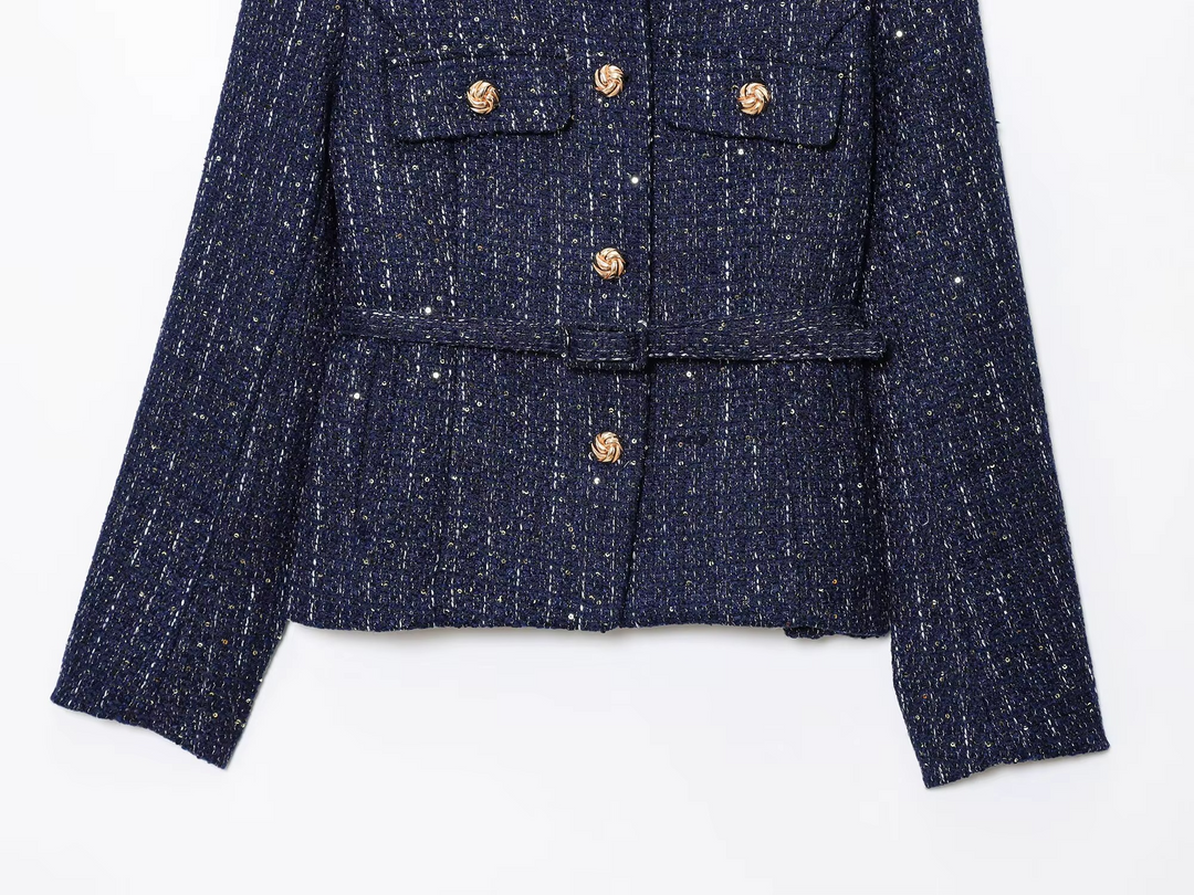 NORTHLINE STUDIO | Gold Button Round Neck Jacket