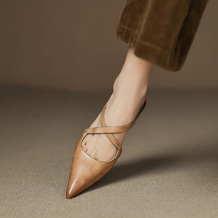 NORTHLINE STUDIO | CROSS-STRAP POINTED MULES