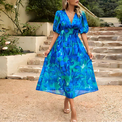 Eleanor | Floral Puff Sleeve Dress