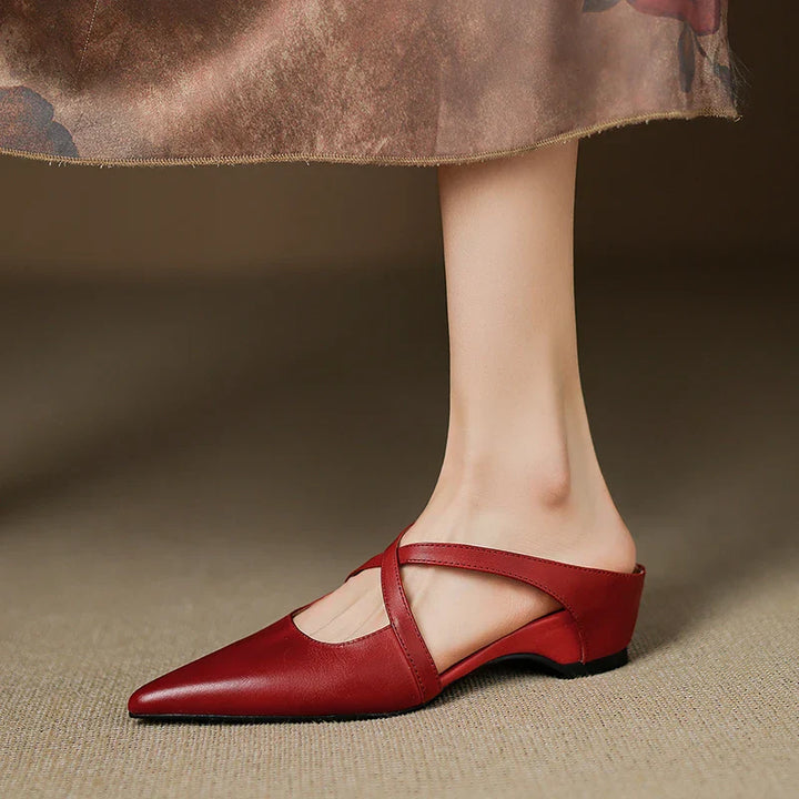 NORTHLINE STUDIO | CROSS-STRAP POINTED MULES