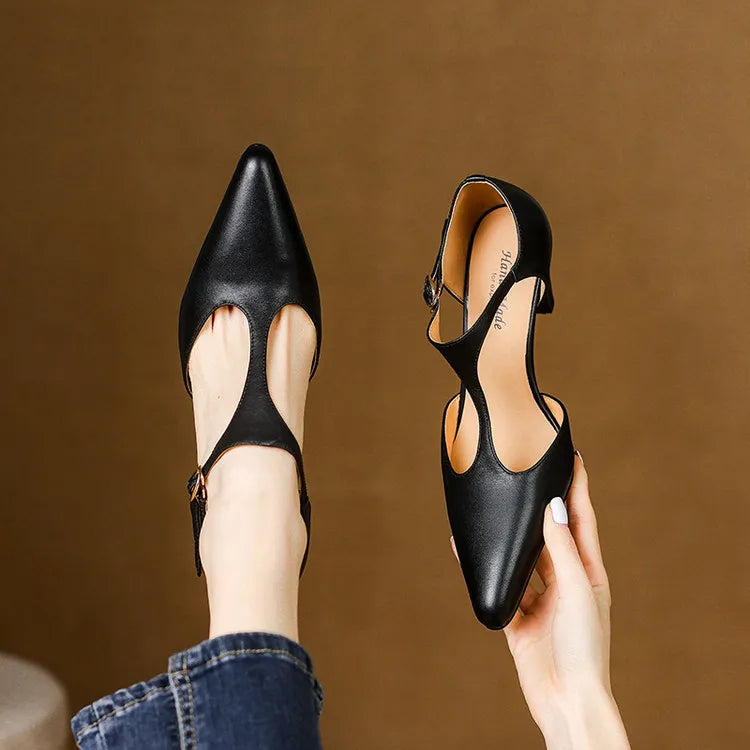 NORTHLINE STUDIO | T-STRAP POINTED HEELS