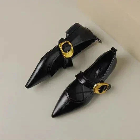 NORTHLINE STUDIO | BUCKLE STRAP POINTED FLATS