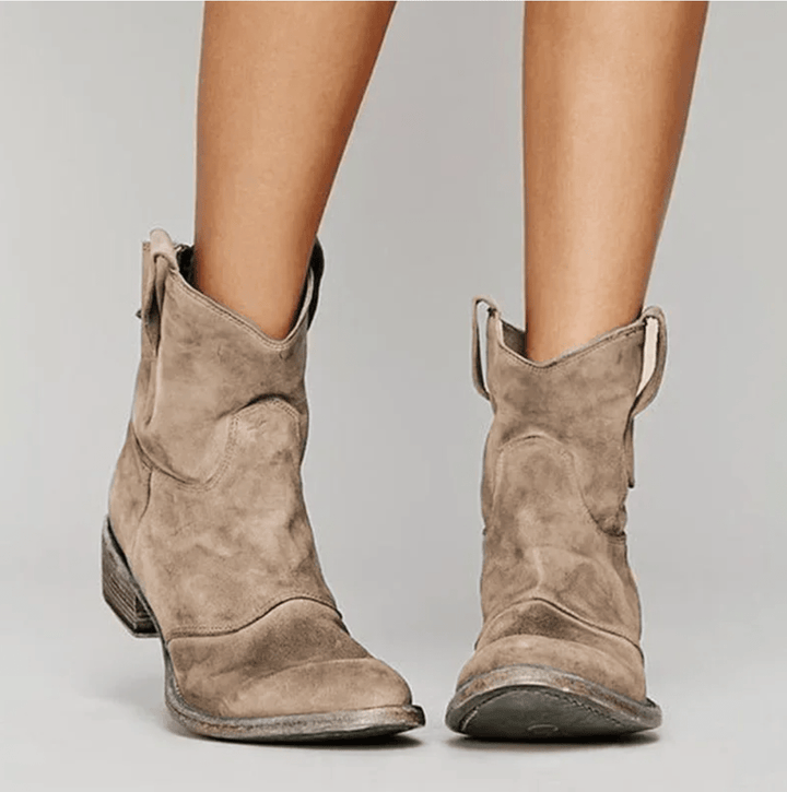 NORTHLINE STUDIO | Suede Western Boots