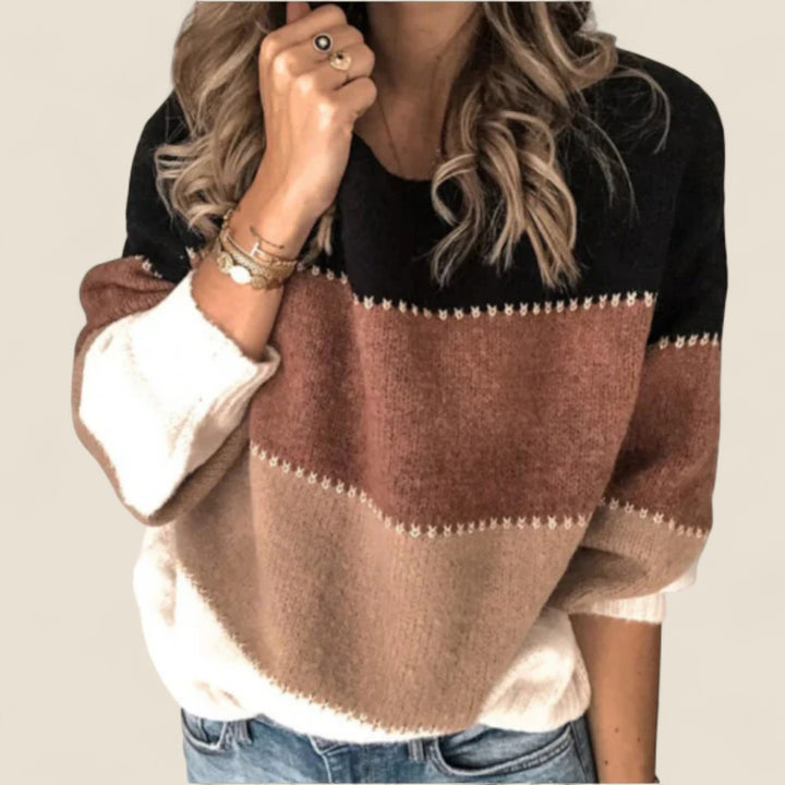 Livia | Cozy Colorblock Sweater