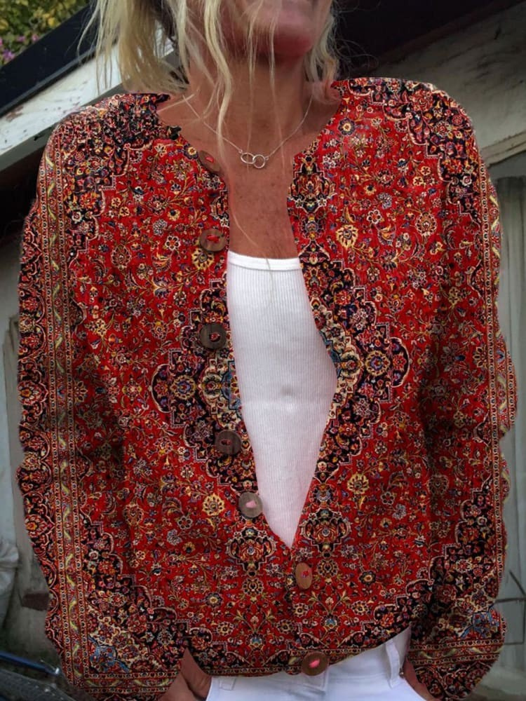 NORTHLINE STUDIO | Vintage Art Casual Cozy Long Sleeve Sweater