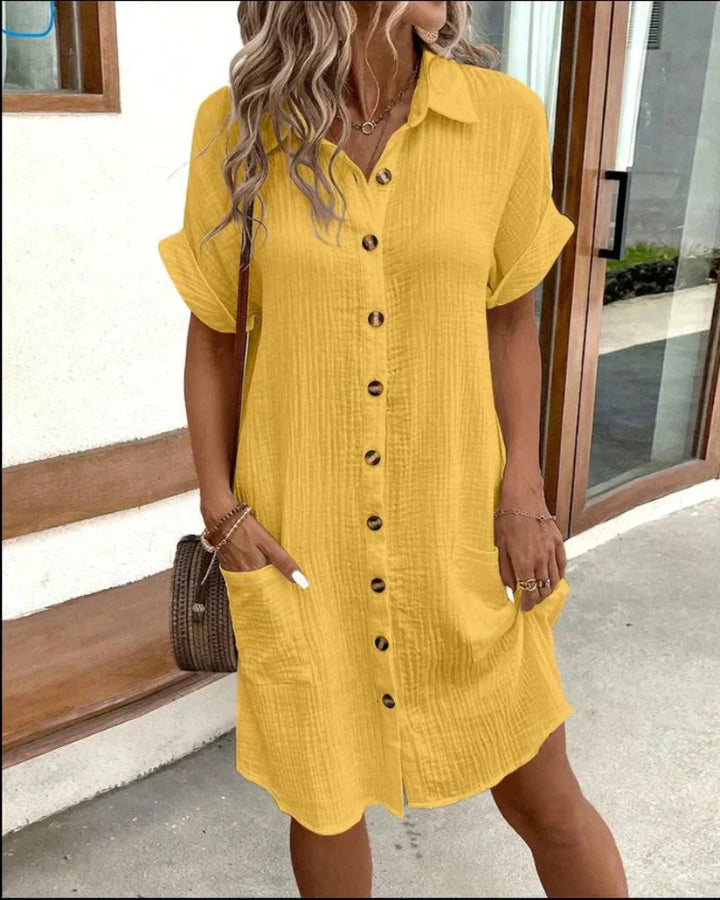 MEGAN | RELAXED BUTTON-UP SHIRT DRESS