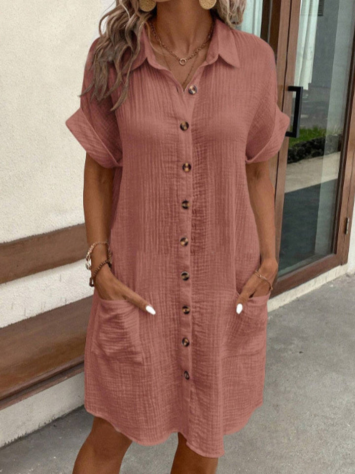MEGAN | RELAXED BUTTON-UP SHIRT DRESS
