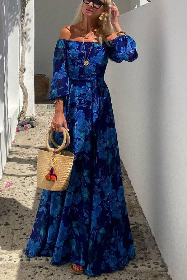 PAULINA | ROMANTIC OFF SHOULDER MAXI DRESS