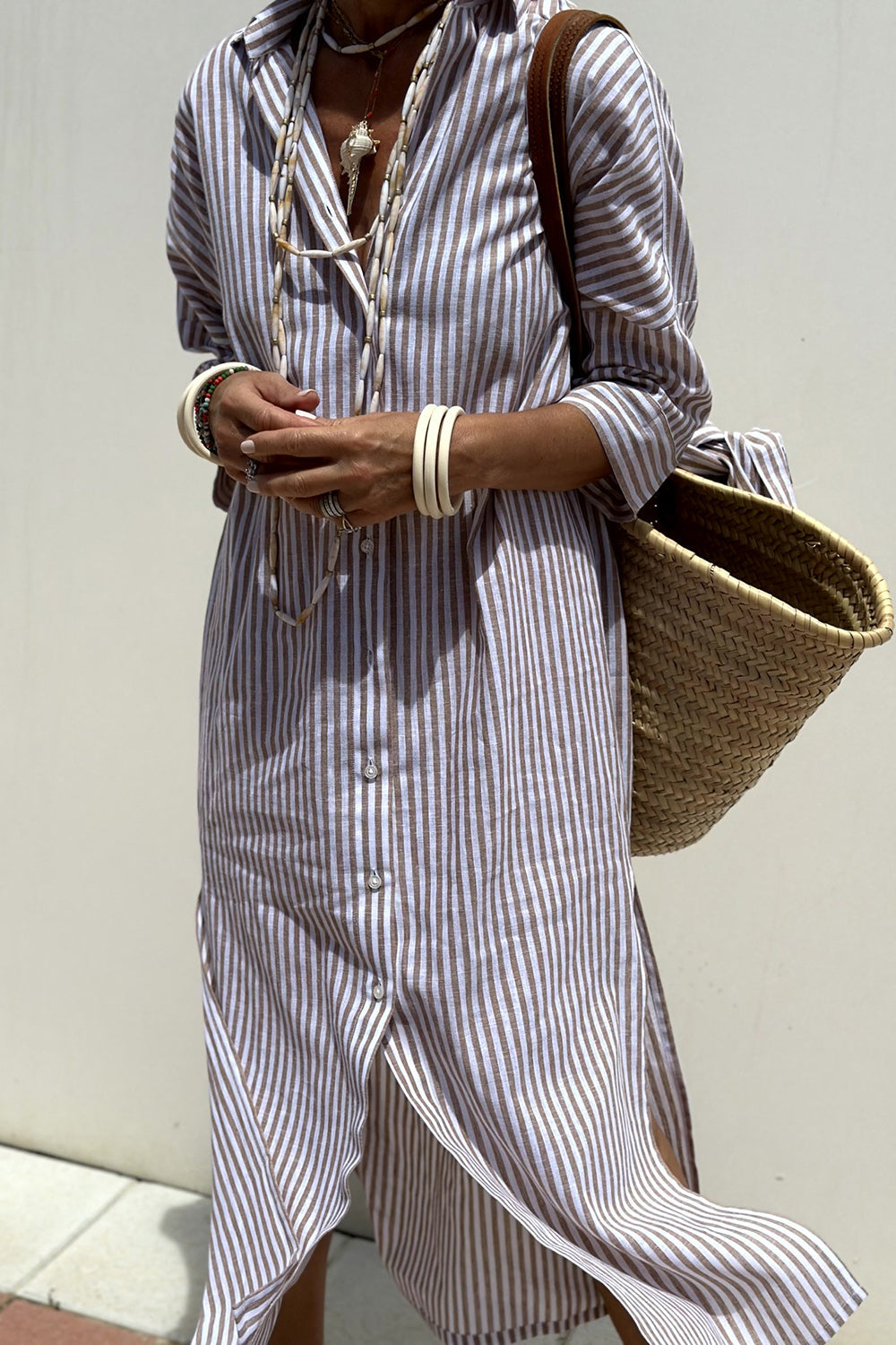 Helen | Striped Shirt Dress
