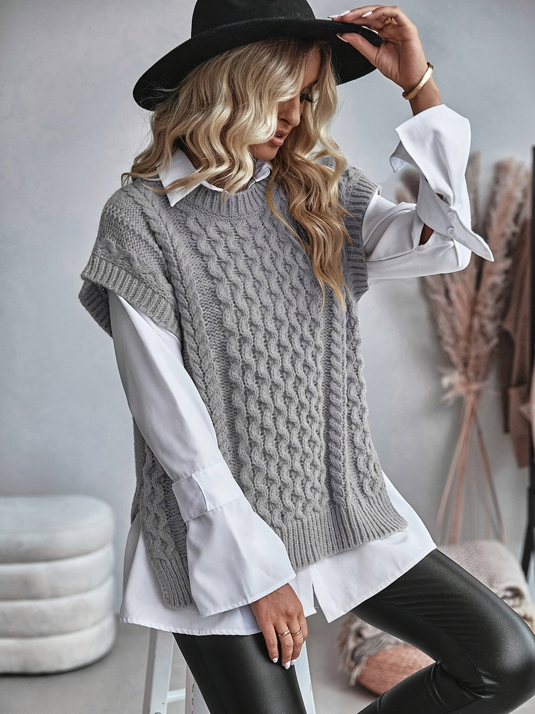 Marie™ | Classic Cable Knit Vest