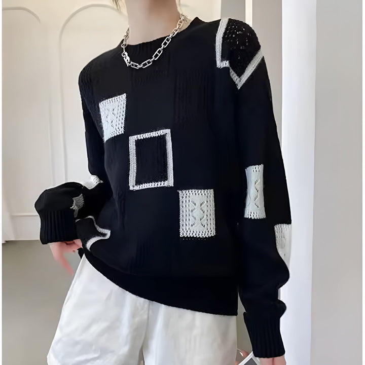 NORTHLINE STUDIO | MODERN PATCHWORK KNIT SWEATER