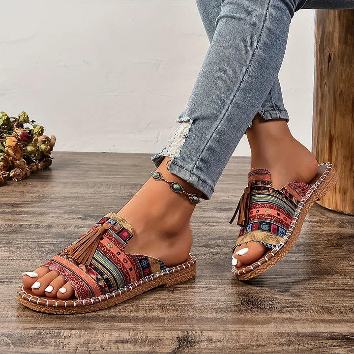 Edith | Boho Tassel Sandals