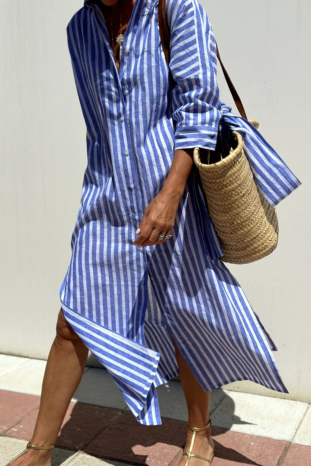 Helen | Striped Shirt Dress