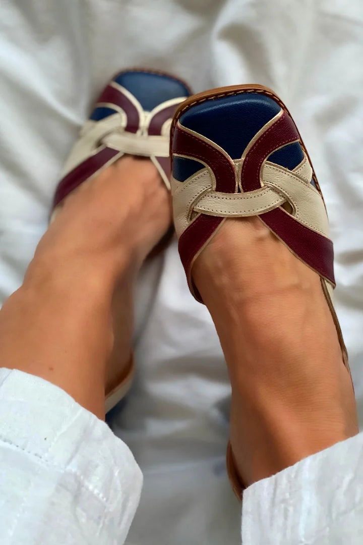 NORTHLINE STUDIO | TRI-COLOR SLIP-ON FLATS