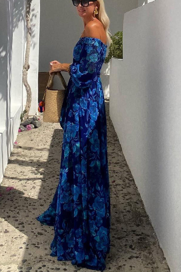 PAULINA | ROMANTIC OFF SHOULDER MAXI DRESS