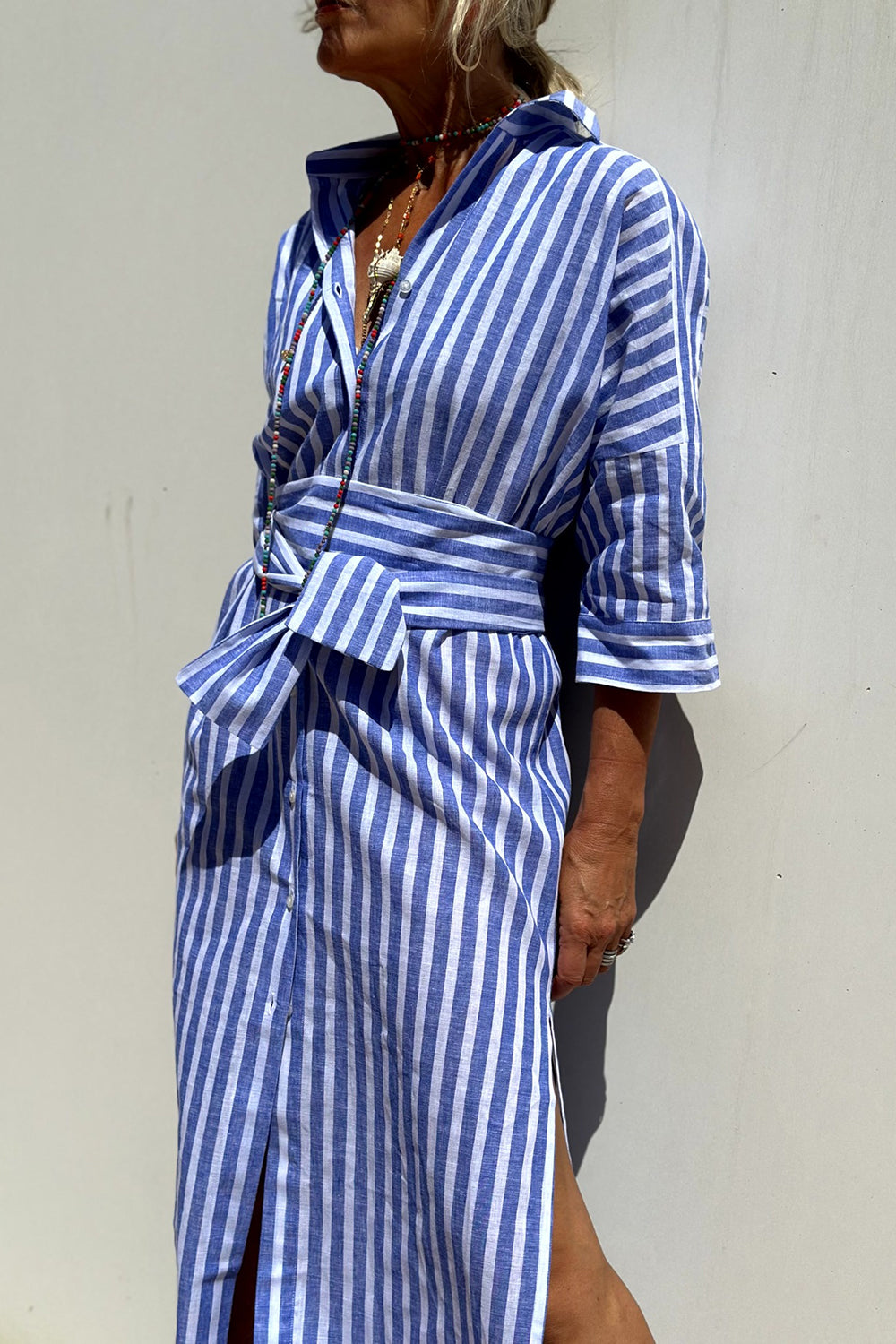 Helen | Striped Shirt Dress