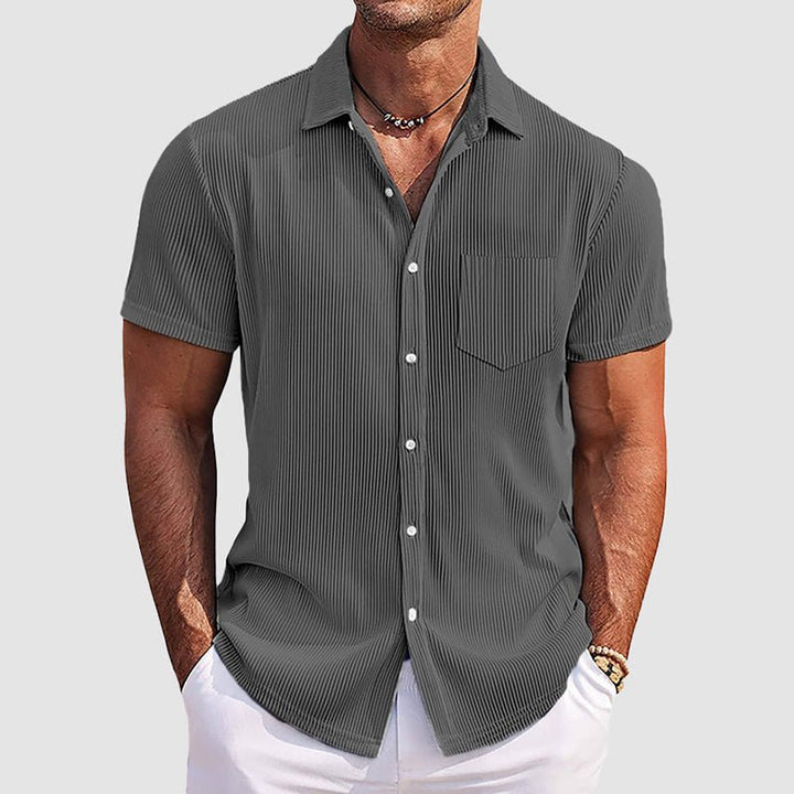 LUCA | RIBBED BUTTON SHIRT