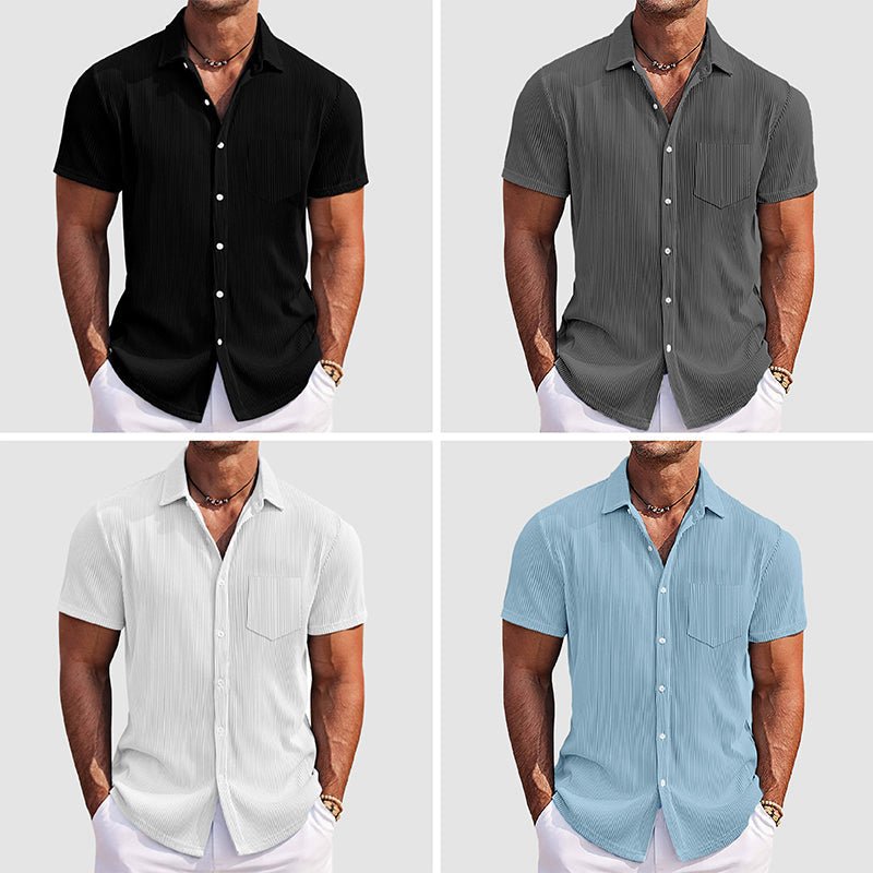 LUCA | RIBBED BUTTON SHIRT