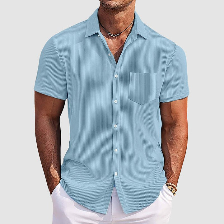 LUCA | RIBBED BUTTON SHIRT