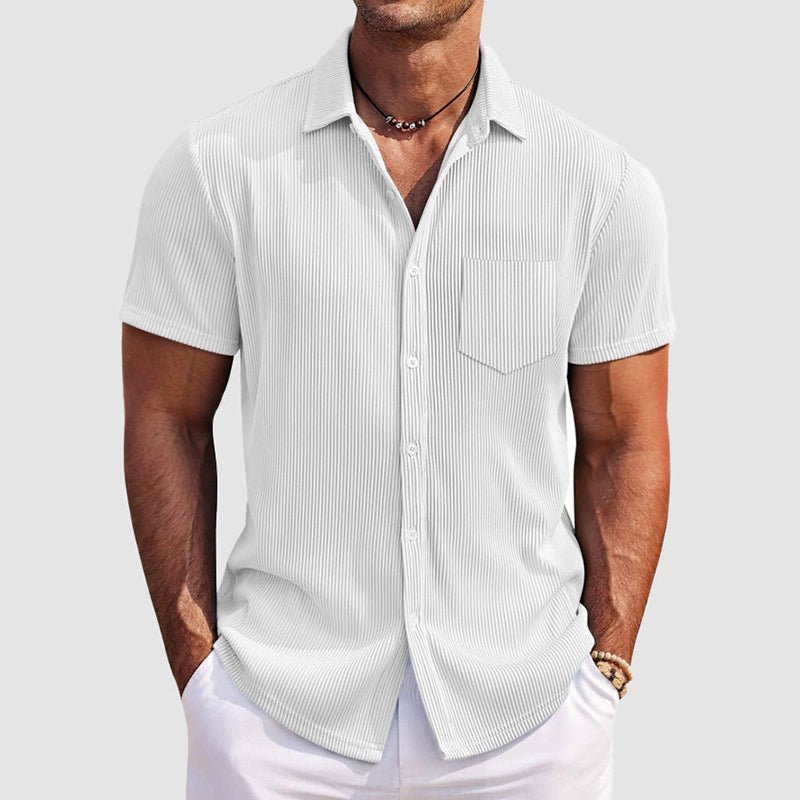 LUCA | RIBBED BUTTON SHIRT
