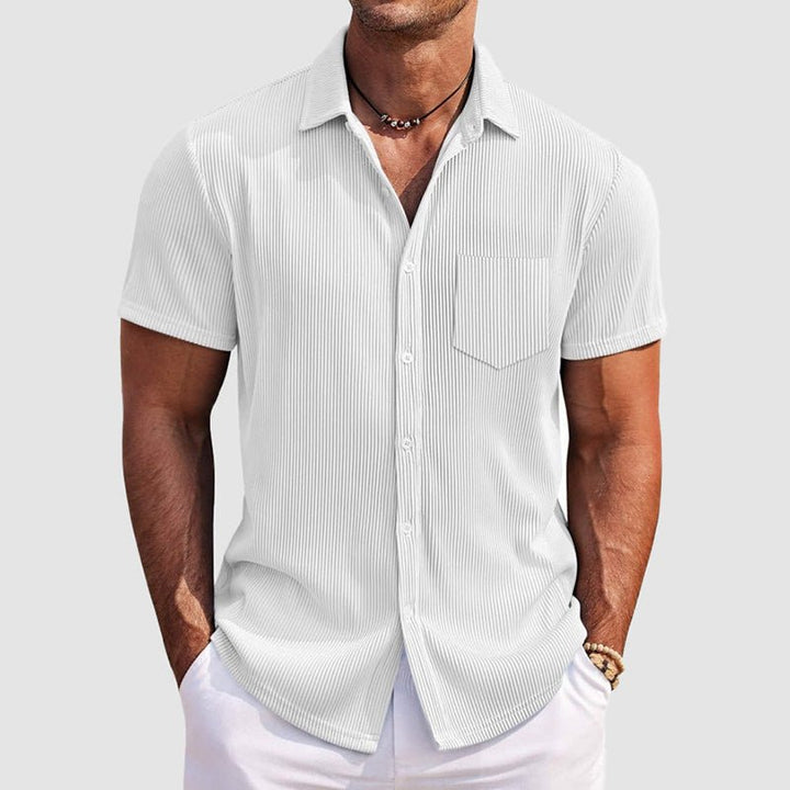 LUCA | RIBBED BUTTON SHIRT