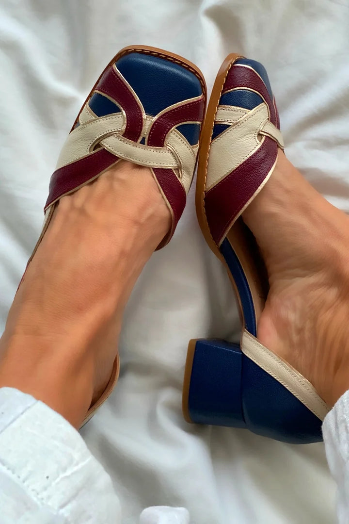NORTHLINE STUDIO | TRI-COLOR SLIP-ON FLATS