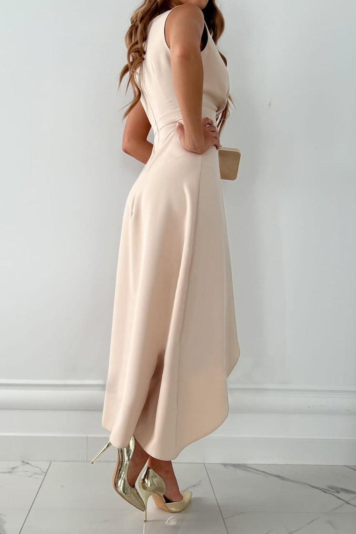 EVELYN | ASYMMETRICAL RUFFLE DRESS