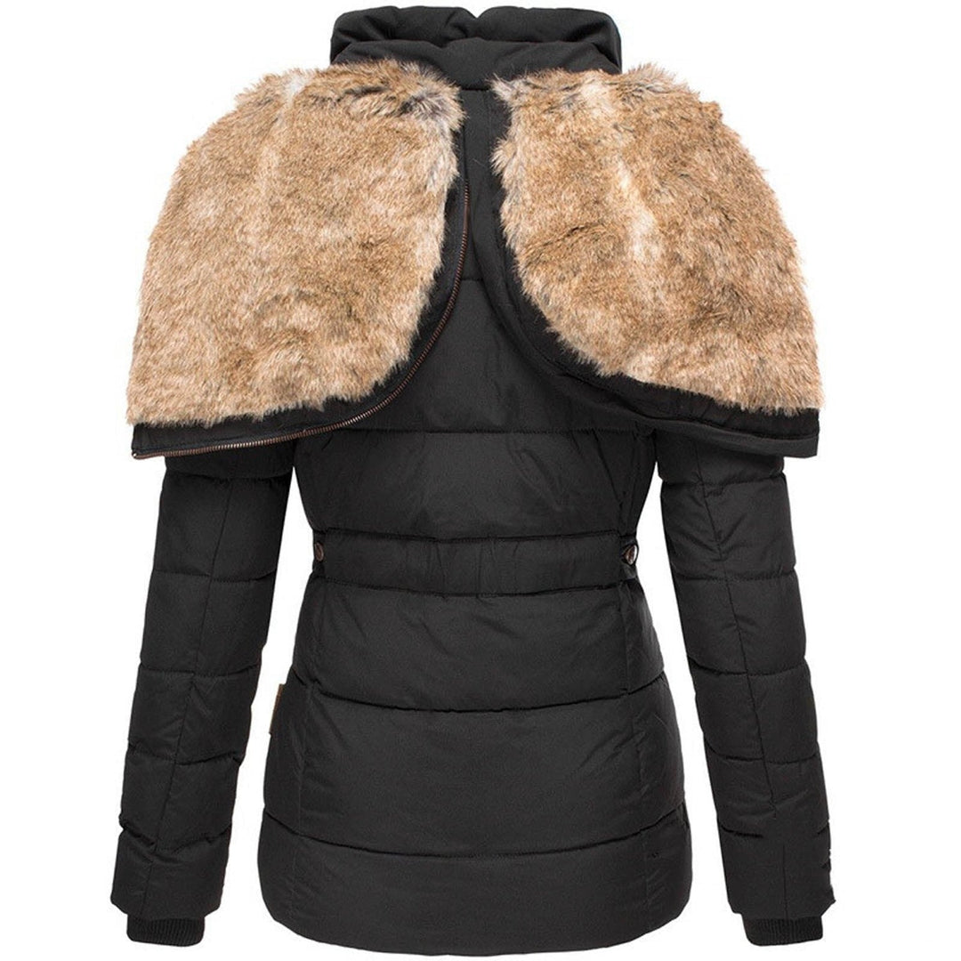 NORTHLINE STUDIO | PUFFER JACKET WITH A FAUX FUR HOOD