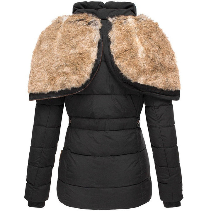 NORTHLINE STUDIO | PUFFER JACKET WITH A FAUX FUR HOOD