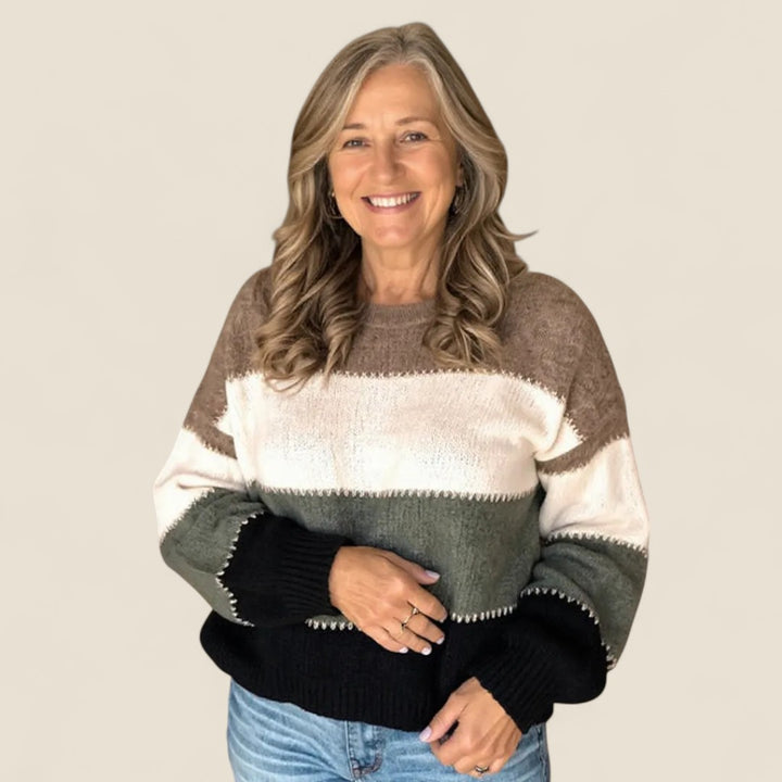 Livia | Cozy Colorblock Sweater