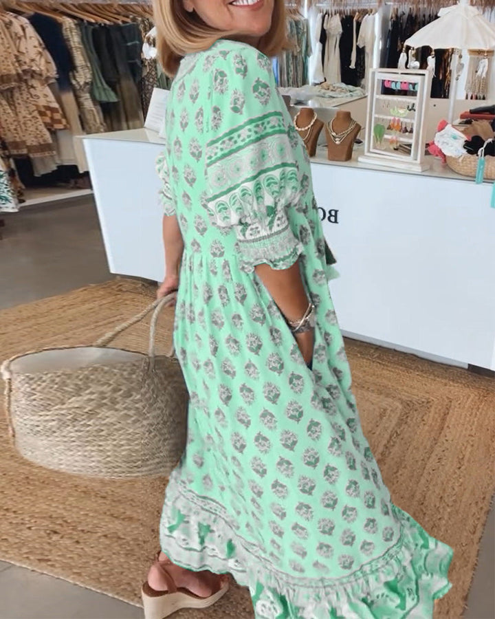 BRIDGET | BOHO PRINT MAXI DRESS