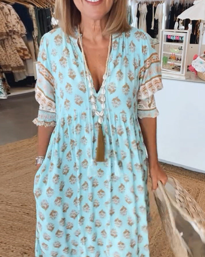 BRIDGET | BOHO PRINT MAXI DRESS