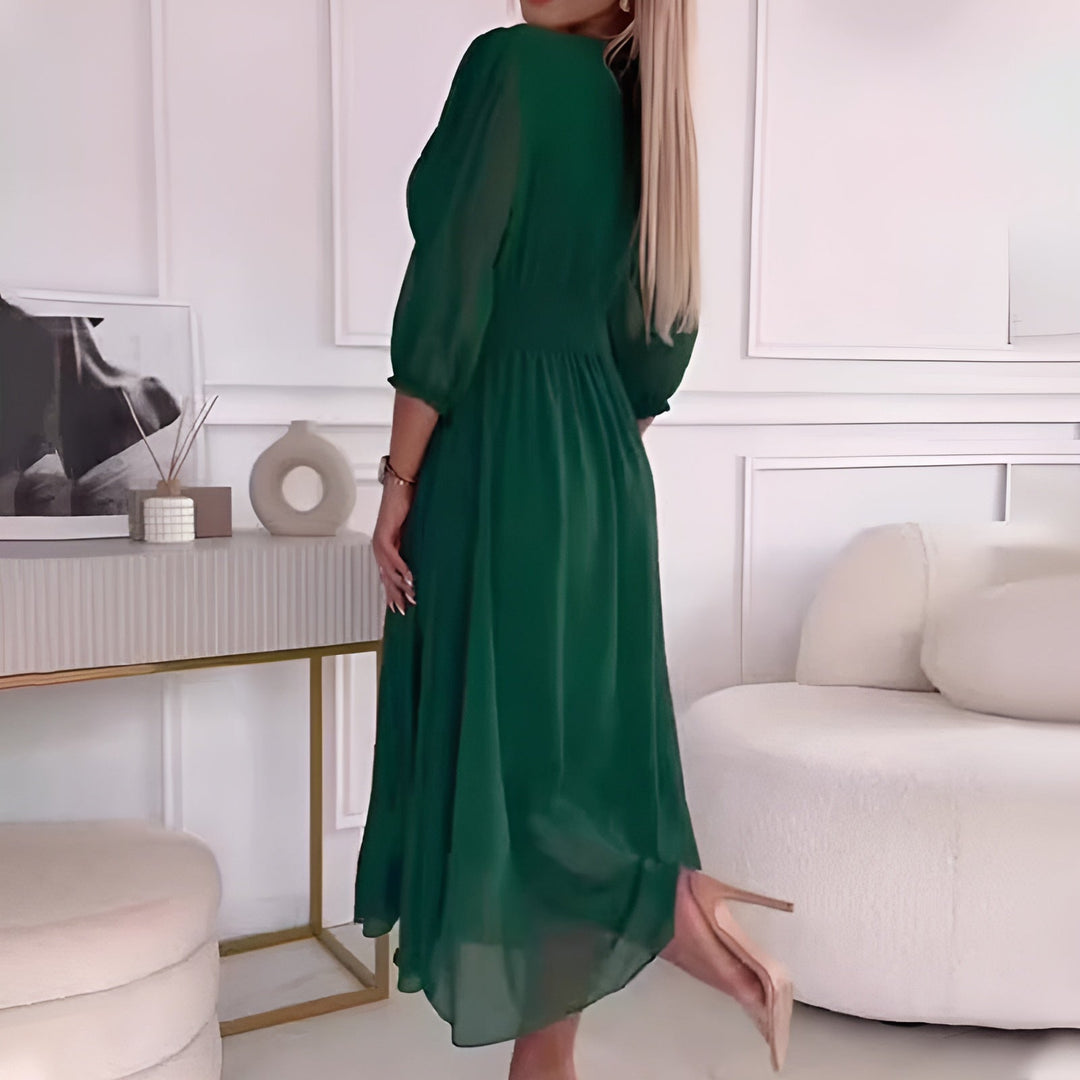 SOPHIA | ELEGANT CHIFFON MIDI DRESS