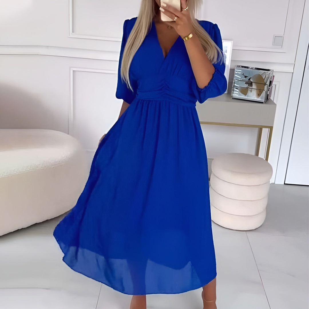 SOPHIA | ELEGANT CHIFFON MIDI DRESS