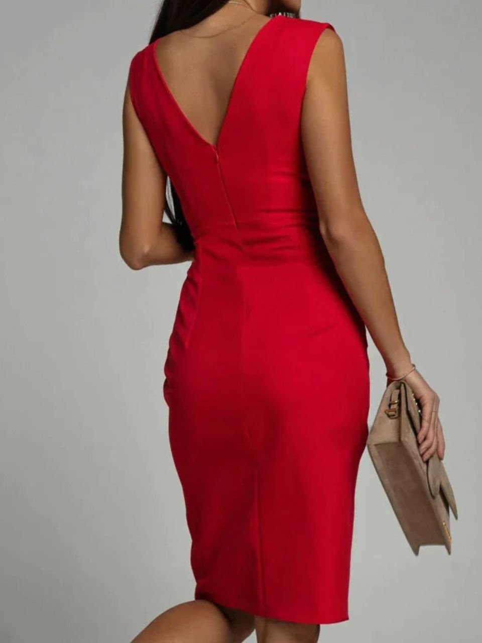 GISELLE | ELEGANT SLIT MIDI DRESS