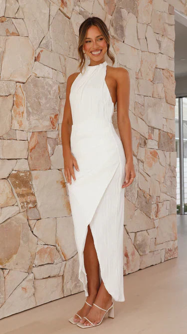 SAVANNAH | HALTER WRAP DRESS
